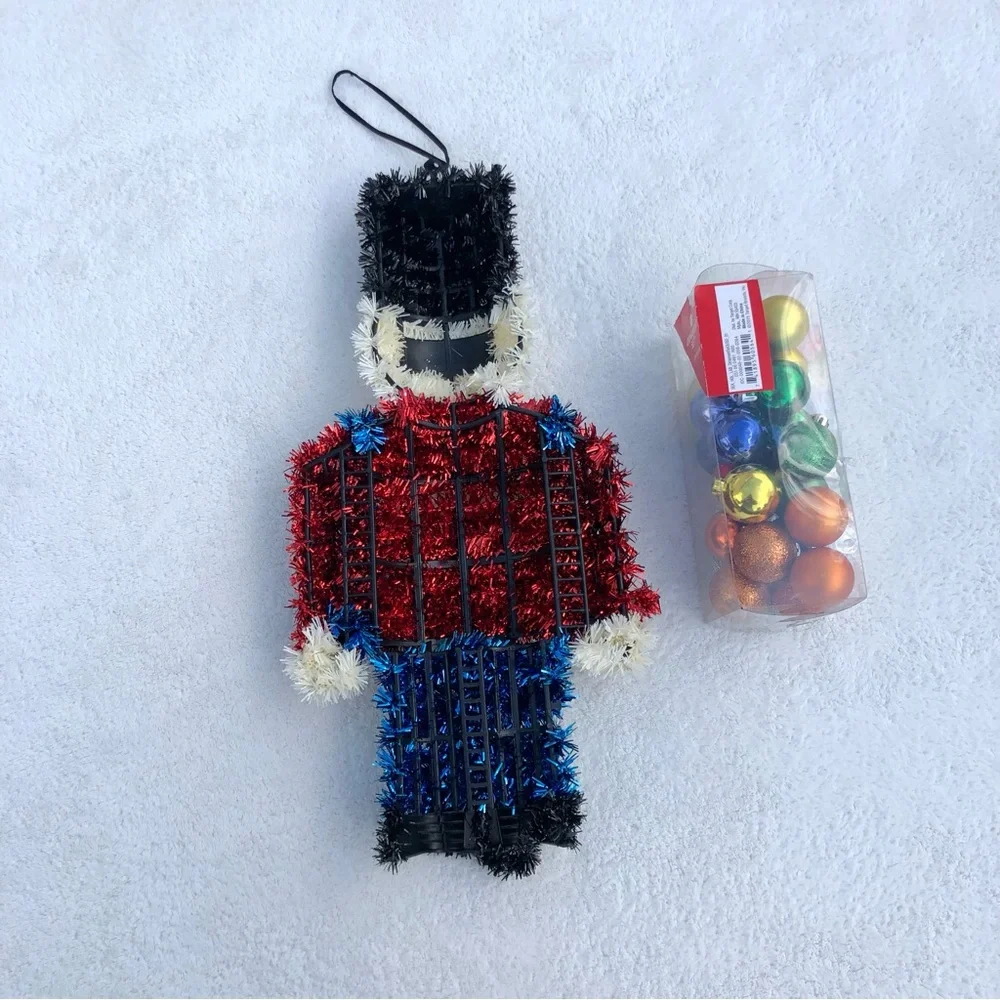 Vintage Nutcracker Christmas Tound Balls Ornaments holiday decor Soldier